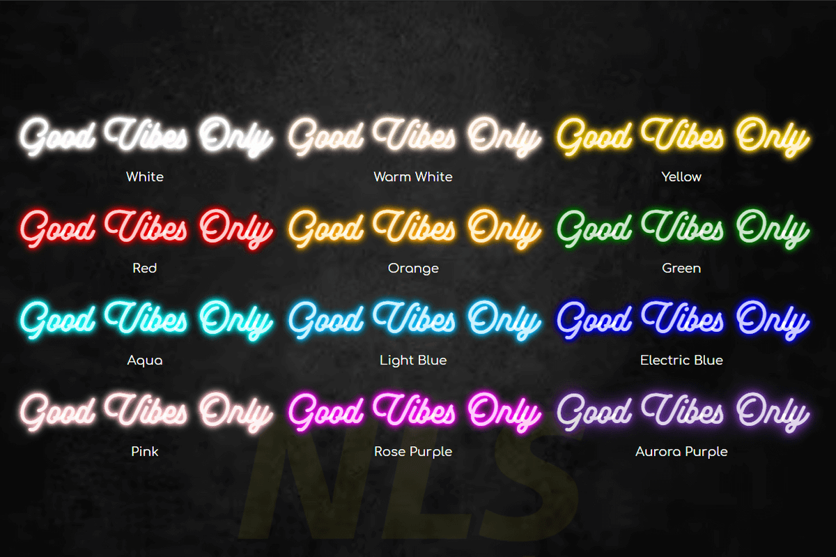 Good vibes online led sign