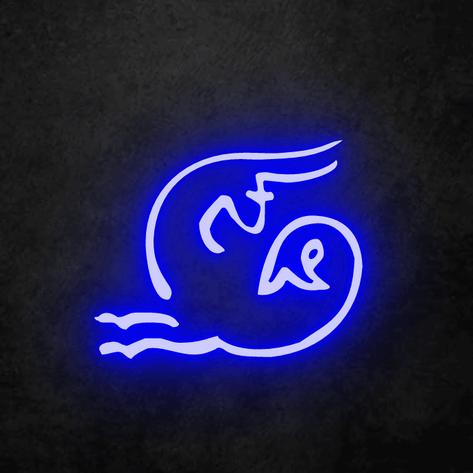 Capricorn Custom Neon Sign in Dark Blue LED, Custom Made To Order. Free Shipping within Australia.